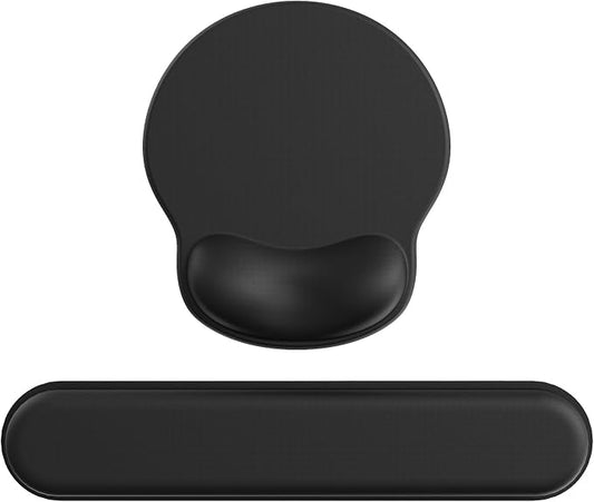 Ergonomic Mouse Pad Wrist Support Set, Memory Foam Keyboard Wrist Rest Set by Laborio