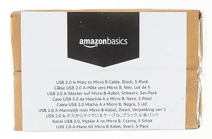 Amazon Basics 5-Pack USB-A to Micro USB Charging Cable, 480Mbps Transfer Speed - Image 8