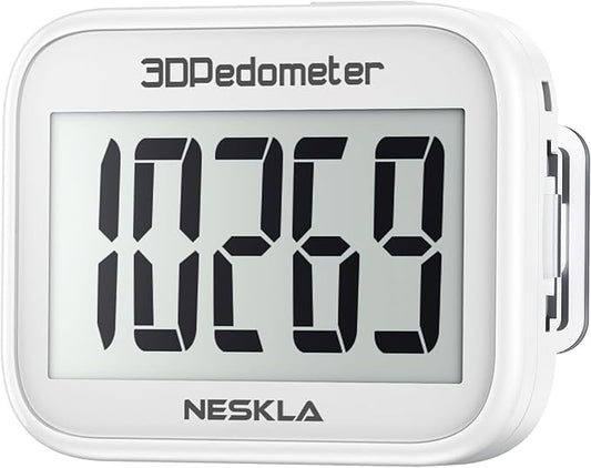 3D Pedometer for Walking, Simple Step Counter by NESKLA
