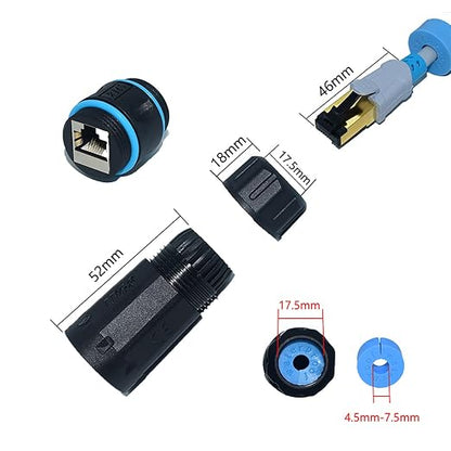 10 PCS IP68 Waterproof RJ45 Coupler, Shielded Pure Copper Ethernet Coupler - Image 3