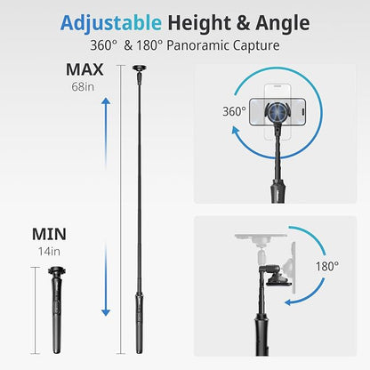 UBeesize 68'' Magnetic Selfie Stick Phone Tripod - Image 2