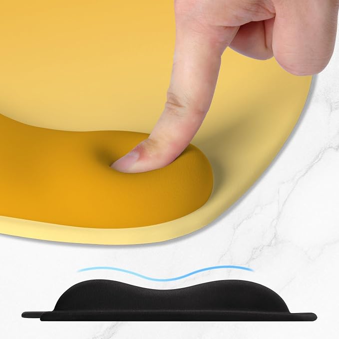ITNRSIIET Ergonomic Mouse Pad, Cushioned Gel Wrist Rest, Non-Slip Base - Image 4