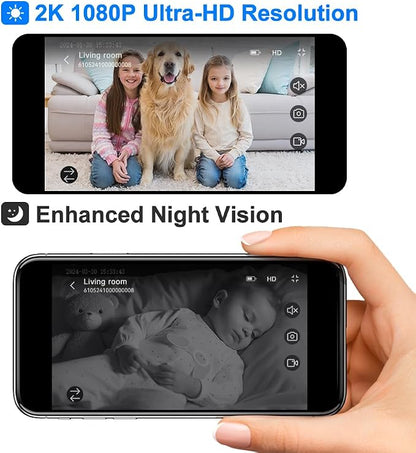 Video Calling Handheld Security Camera Indoor, Nanny Camera Baby Camera Pet - Image 7