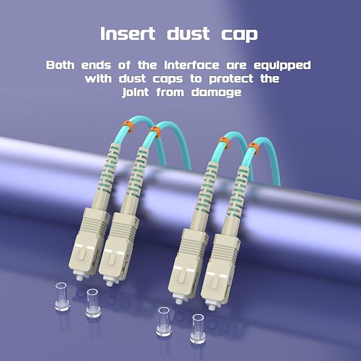 Fiber Patch Cable 20ft/6meters SC/UPC to SC/UPC OM3 10Gb/Gigabit MultiMode - Image 6