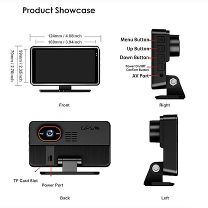 Universal GPS Speedometer Car HUD Digital Speed Display + Dash Camera DVR Video - Image 7