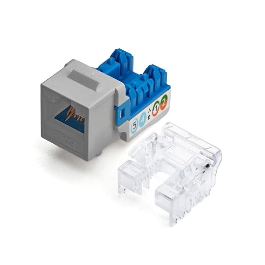 trueCABLE Cat6 Keystone Jack, Unshielded, 90 Degree Punch-Down, PoE++ 100W by trueCABLE