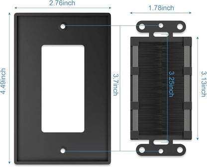 Iwillink Brush Wall Plate, Cable Pass Through Insert - Image 2