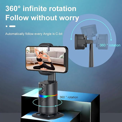 Auto Face Tracking Phone Holder, No App Required, 360° Rotation Phone Camera - Image 6