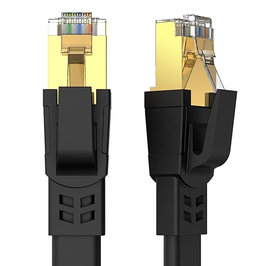 CAT8 Ethernet Cable 15ft, High Speed Heavy Duty Cat8 LAN Network Cable 40Gbps by Qiuean