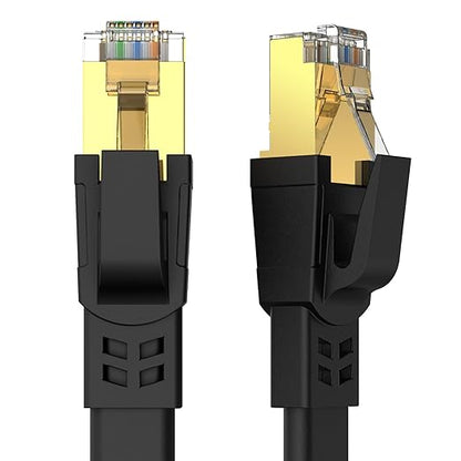 CAT8 Ethernet Cable 15ft, High Speed Heavy Duty Cat8 LAN Network Cable 40Gbps by Qiuean