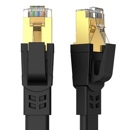 CAT8 Ethernet Cable 50ft, High Speed Heavy Duty Cat8 LAN Network Cable 40Gbps by Qiuean