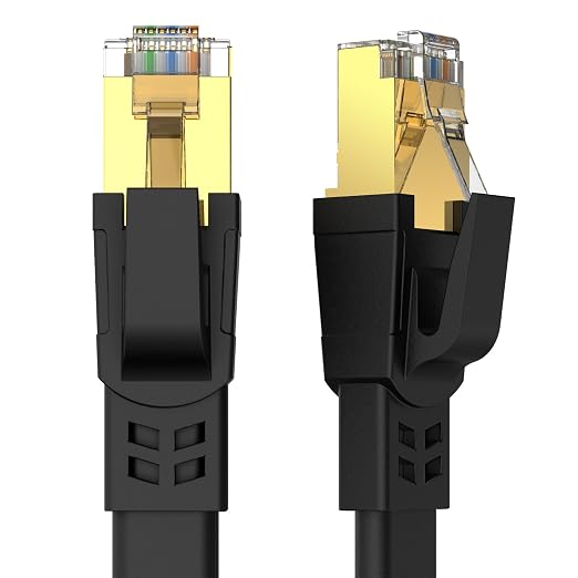 Cat8 Ethernet Cable 33FT, High Speed Outdoor&Indoor Cat8 LAN Network Cable by Qiuean