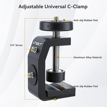UTEBIT 40mm C-Clamp Camera Mount - Image 3