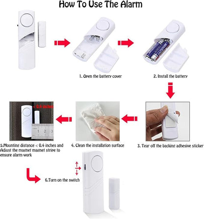 Door Window Alarm, 90DB Door Alarms - Image 7