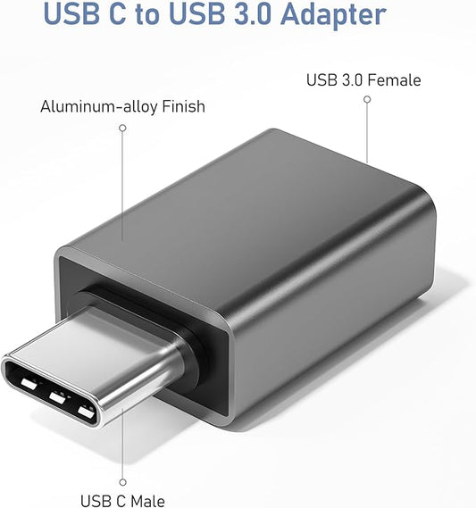 Basesailor USB C to USB Adapter 3 Pack, USBC Male to A Female 3.0 OTG MacBook - Image 2