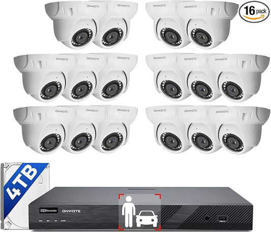 ONWOTE 16 Channel NVR PoE Security Camera System, 12MP 4K 16CH Commercial NVR by ONWOTE