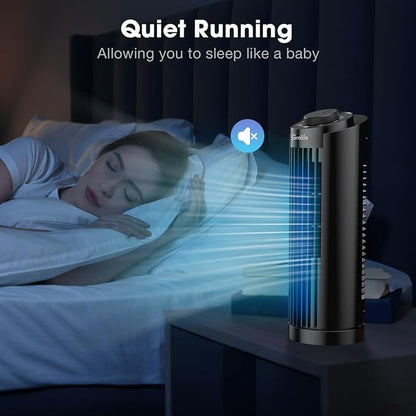 Grelife Tower Fan with Remote Control, Fast Cooling Desktop Fan, 90° Oscillation - Image 3