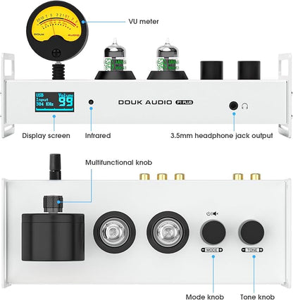 Douk Audio 2 Channel Bluetooth Vacuum Tube Preamp, Hi-Fi Headphone Amp - Image 7