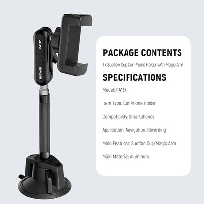 NEEWER Phone Holder for Your Car, 360° Rotating Vacuum Suction Cup Metal Cell - Image 8