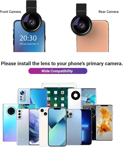 Apexel Phone Camera Lens, 2 in 1 Cell Phone Clip-on Lens Kit 0.45X Wide Angle - Image 8