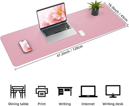 Leather Desk pad Protector, Large Desk mat - Image 3
