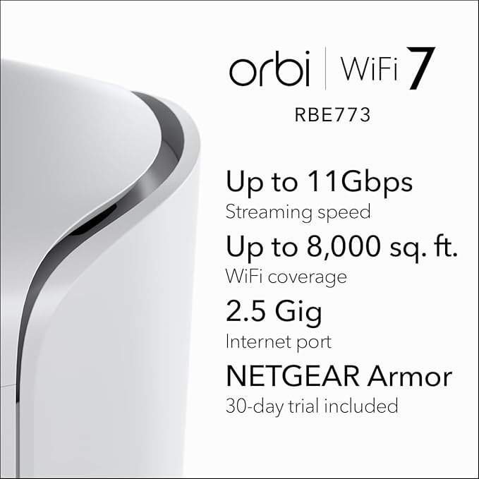 NETGEAR Orbi Tri-Band WiFi 7 Mesh Network System - Image 2