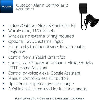 Outdoor Alarm Controller 2, Battery-Powered Siren/Alarm/Relay Controller - Image 2