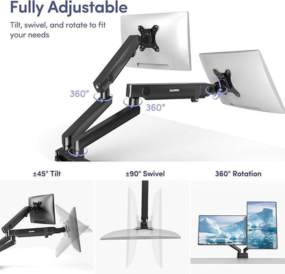 Dual Monitor Mount for Desk, Heavy Duty Dual Monitor Stand for 17 to 35 inch - Image 2