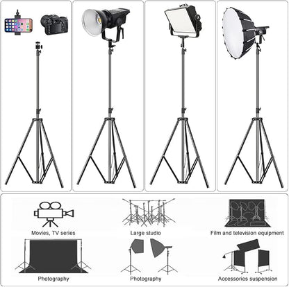 Aluminum Alloy Light Stand 9.5 Feet/2.8m Adjustable Spring Cushioned - Image 5