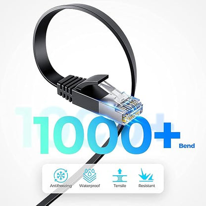 Ximeges® Cat 6 Ethernet Cable, 3FT/6FT/10FT/15FT/20FT/30FT/50FT/100FT Flat High - Image 5