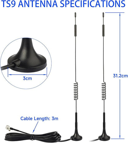 Superbat 7dBi External Magnetic Coil Antenna TS9 Connectors Antenna - Image 3