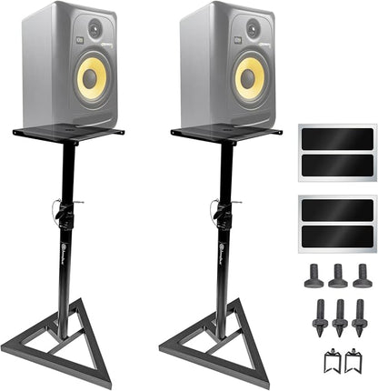 AxcessAbles Studio Monitor Speaker Stands Pair. 80lb Capacity per Stand. by AxcessAbles