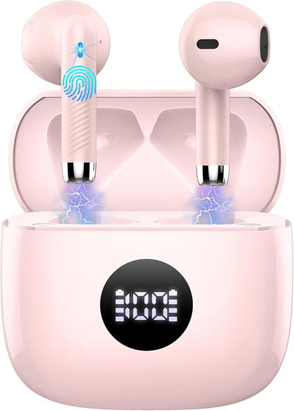 Wireless Earbuds, 40H Playback Mini Case IP7 Waterproof Sports Earphones by Jxrev