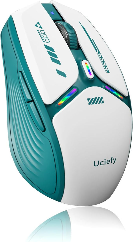 Uciefy V19 Wireless Mouse, 2.4GHz Rechargeable Mouse LED by Uciefy