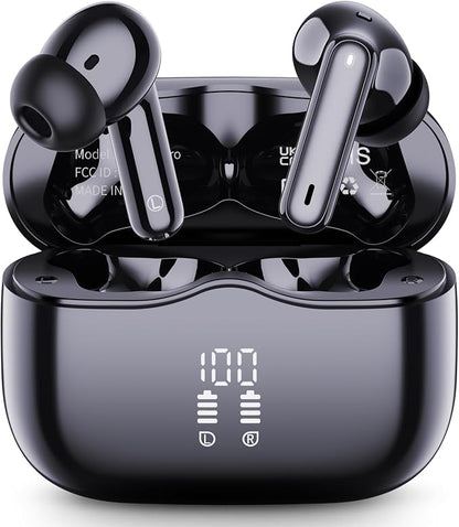 Wireless Earbuds, New Wireless Earphones HiFi Stereo Deep Bass 40H Playtime by XINWLD