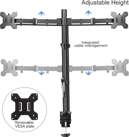 Suptek Dual Monitor Desk Mount, Adjustable Dual Monitor Arm - Image 5