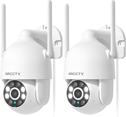 ARCCTV 2K Security Cameras Outdoor, 360°Pan-Tilt View 2.4G/5G WiFi Security by ARCCTVSecurity