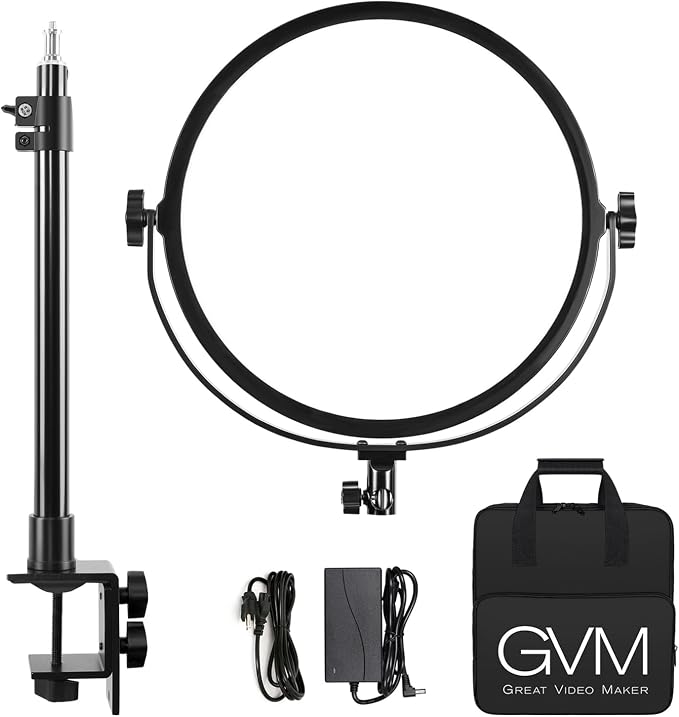 GVM Key Light, Bi-Color Round Lighting, Ultra Thin 60W 3200-5600K Dimmable LED - Image 9