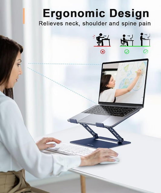 Adjustable Laptop Stand for Desk, Portable Laptop Stand Holder and Riser - Image 2