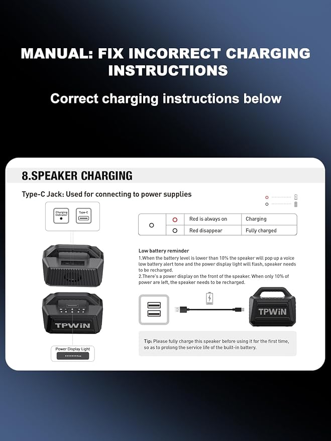 Portable Bluetooth Speaker - 80W Peak Loud Speakers - Image 9