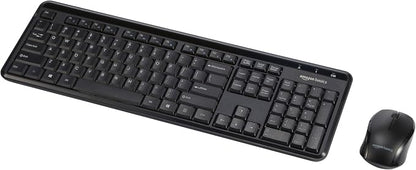 Amazon Basics 2.4GHz Wireless Keyboard and Mouse Combo, Quiet and Compact US by AmazonBasics