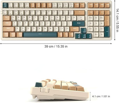Wireless Mechanical Keyboard, Triple Mode 2.4G/USB-C/BT Gaming Keyboards 100 - Image 7