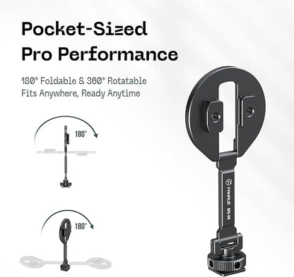 FANAUE MS-06 Magnetic Cold Shoe Mount | 360° Rotatable & Foldable | Aluminum - Image 3