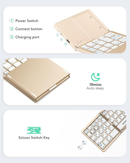 Samsers Multi-Device Foldable Bluetooth Keyboard - Image 6