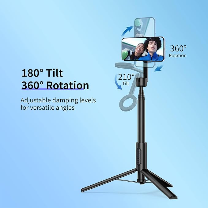 SEAJIC for MagSafe Tripod for iPhone 64 Selfie Stick Tripod Phone - Image 3