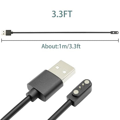 2-Pack 3.3FT Smart Watch Charger Magnetic 2Pin USB Charging Cable - Image 2