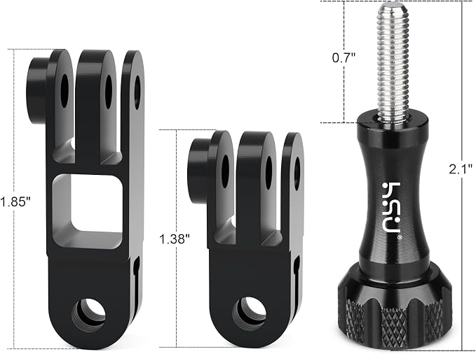 HSU Aluminum Alloy Metal Adjust Arm Straight Joints Mount, Long and Short - Image 4