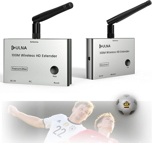 Wireless HDMI Transmitter and Receiver 4K, ULNA 328FT/100M Wireless HDMI by ULNA