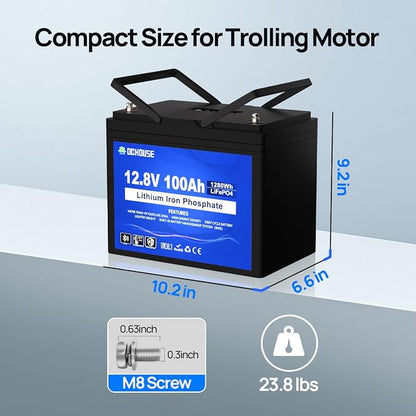 DC HOUSE 12V 100Ah LiFePO4 Trolling Motors Battery - Image 7