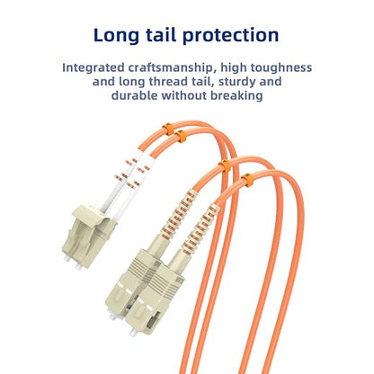 Multimode Duplex OM1 Fiber Patch Cable LC/UPC to SC/UPC 6M/19.6FT Fiber Optic - Image 5